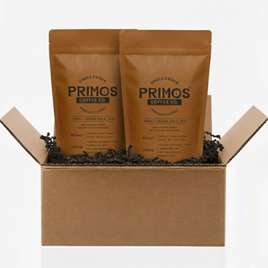 Premium specialty coffee gift box with 2 items, Nicaraguan Arabica coffee from family farm, perfect gift for coffee lovers